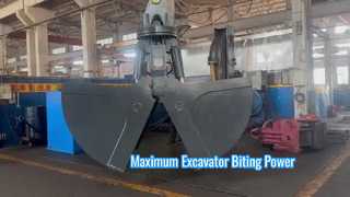 OUCO 3,5 CBM hydraulischer rotierender Bagger-Clamshell-Greifertest